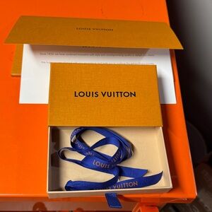 Louis Vuitton Orange Box with Blue Ribbon